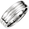 14k White Gold 7.5mm Fancy Carved Comfort-Fit Wedding Band for Men, Size 10.00 14k White Gold 7.5mm Fancy Carved Comfort-Fit Wedding Band for Men, Size 10.00