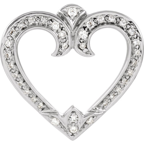 14k Yellow Gold 1/4 CTW Diamond Heart Pendant Slide 14k Yellow Gold 1/4 CTW Diamond Heart Pendant Slide