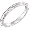 Rosary Ring in 10K White Gold (Size 9)