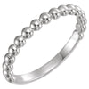 Sterling Silver Stackable Metal Fashion Ring, Size 7 Sterling Silver Stackable Metal Fashion Ring, Size 7