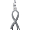 Sterling Silver Breast Cancer Awareness Ribbon Charm with Jump Ring Sterling Silver Breast Cancer Awareness Ribbon Charm with Jump Ring