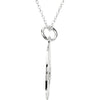Sterling Silver Heart U Back™ Cat Lover Paw Pendant with Chain Sterling Silver Heart U Back™ Cat Lover Paw Pendant with Chain