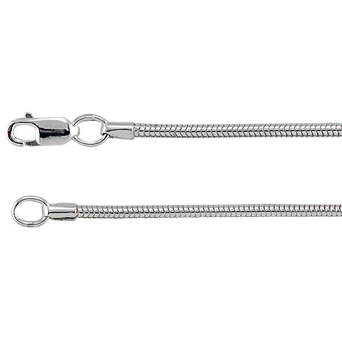 Sterling Silver 1.6mm Snake 16" Chain Sterling Silver 1.6mm Snake 16" Chain