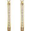 14k Yellow Gold 1 CTW Diamond Inside/Outside Hoop Earrings 14k Yellow Gold 1 CTW Diamond Inside/Outside Hoop Earrings
