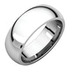 Comfort-Fit Wedding Band Ring in Sterling Silver ( Size 4 )