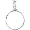 Coin Edge Screw-Top Coin Frame Mounting in 14K White Gold