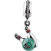 Kera Bowling Ball and Pins Dangle in Sterling Silver Kera Bowling Ball and Pins Dangle in Sterling Silver