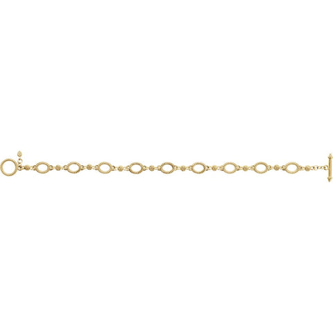 14k Yellow Gold Metal Fashion 7.5" Bracelet