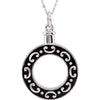 Celebration of Life Antiqued Ash Holder Necklace in Sterling Silver Celebration of Life Antiqued Ash Holder Necklace in Sterling Silver
