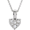 1/8 CTTW in 18.00 inch Diamond Heart Necklace in 14K White Gold 1/8 CTTW in 18.00 inch Diamond Heart Necklace in 14K White Gold