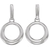 Sterling Silver .02 CTW Diamond Circle Earrings