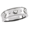 Claddagh Design Band in 14k White Gold ( Size 10 )