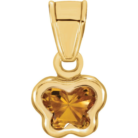 14k Yellow Gold November CZ Birthstone Pendant 14k Yellow Gold November CZ Birthstone Pendant