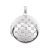 Sterling Silver Round Cubic Zirconia Locket Sterling Silver Round Cubic Zirconia Locket