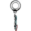 Sterling Silver 16x10mm Kera Christmas Wreath Charm Sterling Silver 16x10mm Kera Christmas Wreath Charm