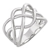 14k White Gold Criss-Cross Ring, Size 7 14k White Gold Criss-Cross Ring, Size 7