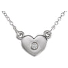 14k White Gold 0.03 ctw. Diamond Heart 16-inch Necklace