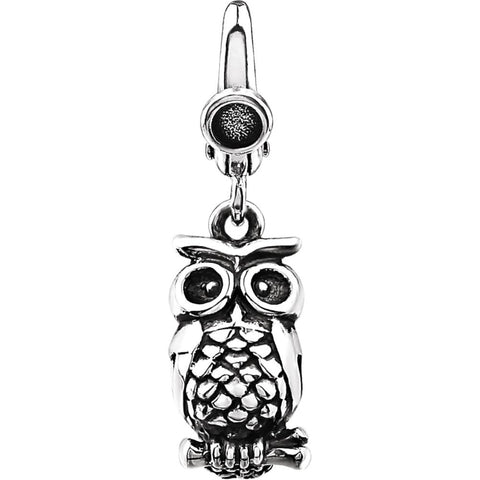 Sterling Silver Owl Charm Sterling Silver Owl Charm