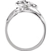 14k White Gold Metal Fashion Ring, Size 6 14k White Gold Metal Fashion Ring, Size 6