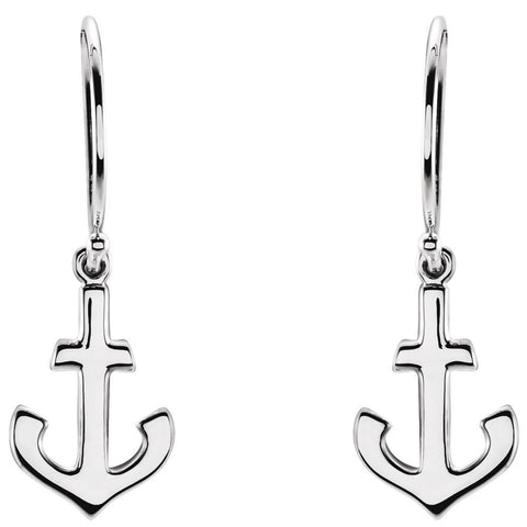 Sterling Silver Petite Anchor Earrings