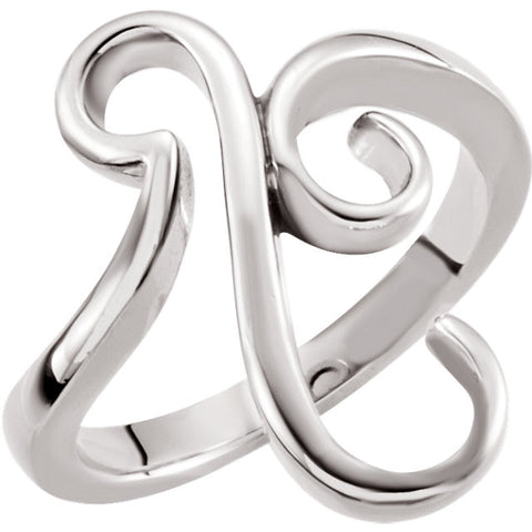 14k White Gold Fashion Ring, Size 7 14k White Gold Fashion Ring, Size 7