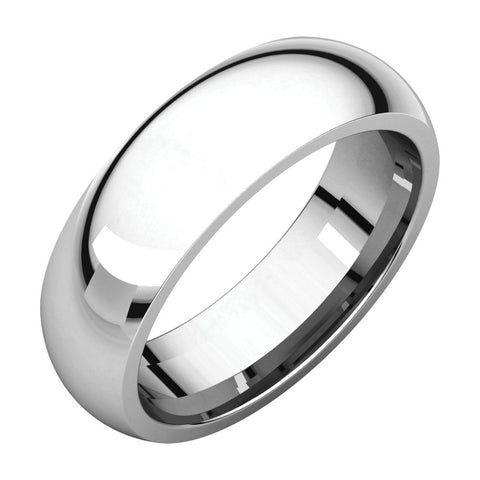 Sterling Silver 6mm Comfort Fit Band, Size 10