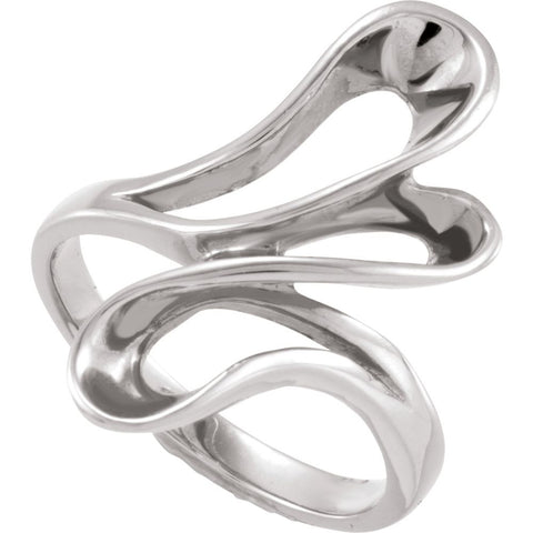 14k White Gold Freeform Ring , Size 6 14k White Gold Freeform Ring , Size 6