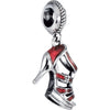 Kera Red High Heel Shoe Dangle in Sterling Silver Kera Red High Heel Shoe Dangle in Sterling Silver