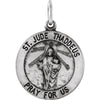 Sterling Silver 18.5mm Round St. Jude Thaddeus Medal Only Sterling Silver 18.5mm Round St. Jude Thaddeus Medal Only