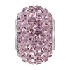 Sterling Silver 12X8mm Light Purple Crystal Pave' Bead Sterling Silver 12X8mm Light Purple Crystal Pave' Bead