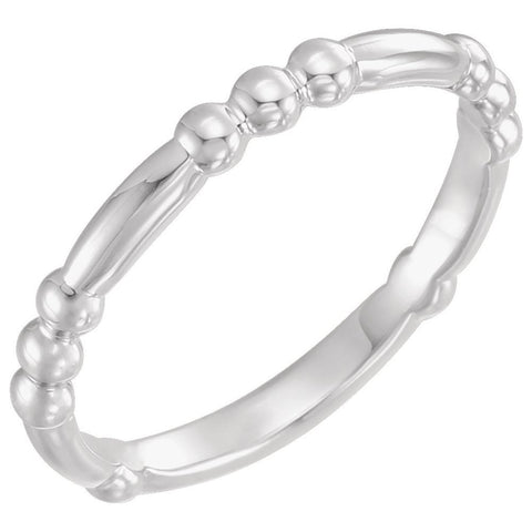 14k White Gold Stackable Ring, Size 7 14k White Gold Stackable Ring, Size 7