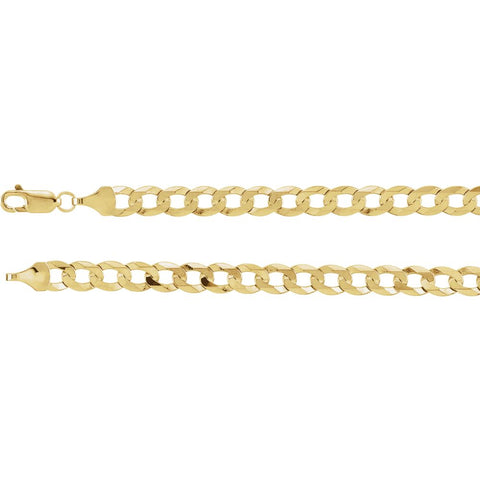 14k Yellow Gold 5.8mm Curb 24" Chain
