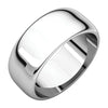 Half Round Wedding Band Ring in Sterling Silver ( Size 6 )