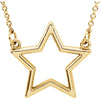 14K Yellow Gold Star 16-Inch Necklace 14K Yellow Gold Star 16-Inch Necklace