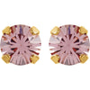 24K Yellow with Stainless Steel Solitaire "June" Birthstone Piercing Earrings 24K Yellow with Stainless Steel Solitaire "June" Birthstone Piercing Earrings