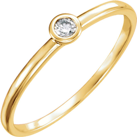14k Yellow Gold .06 CTW Diamond Ring 14k Yellow Gold .06 CTW Diamond Ring