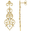 14K Yellow Gold 1/3 CTW Diamond Decorative Dangle Earrings