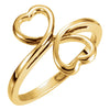 Double Heart Fashion Ring in 14k Yellow Gold ( Size 6 ) Double Heart Fashion Ring in 14k Yellow Gold ( Size 6 )