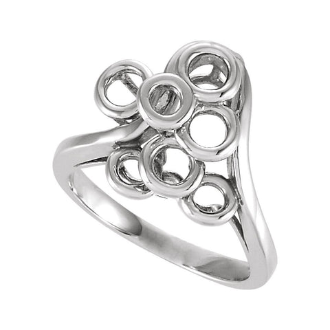 14k White Gold Freeform Ring, Size 6 14k White Gold Freeform Ring, Size 6