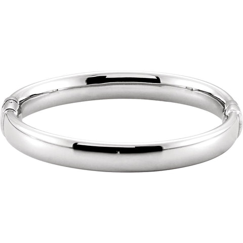 Sterling Silver 9mm Hinged Bangle Bracelet Sterling Silver 9mm Hinged Bangle Bracelet