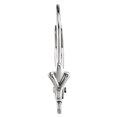 Platinum Lever Back Earring with Open Ring Platinum Lever Back Earring with Open Ring