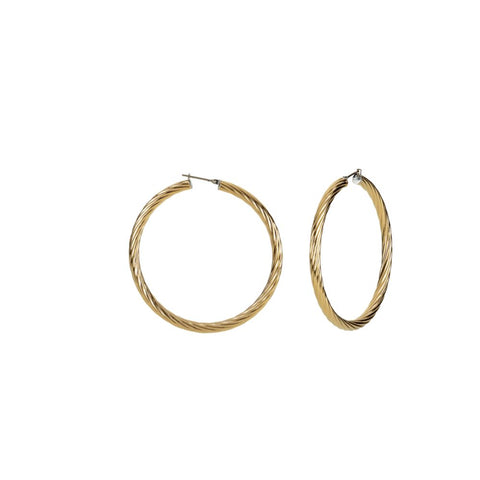 Immerse Plated Amalfi™ Stainless Steel Twisted Hoop Earrings Immerse Plated Amalfi™ Stainless Steel Twisted Hoop Earrings