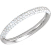 3/8 CTTW Diamond Anniversary Band in 14k White Gold ( Size 5 )