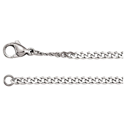Stainless Steel 3.2mm Diamond-Cut Curb 18" Chain Stainless Steel 3.2mm Diamond-Cut Curb 18" Chain