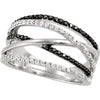 14k White Gold Criss Cross Ring, Size 7 14k White Gold Criss Cross Ring, Size 7