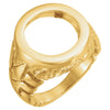 Men's Nugget Coin Ring in 14k Yellow Gold, Size 6