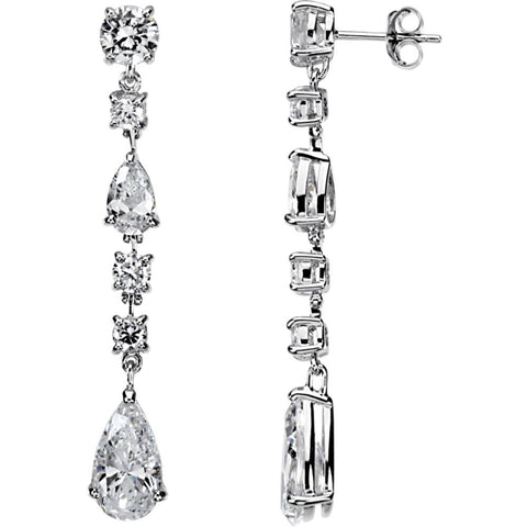 Sterling Silver Cubic Zirconia Earrings Sterling Silver Cubic Zirconia Earrings