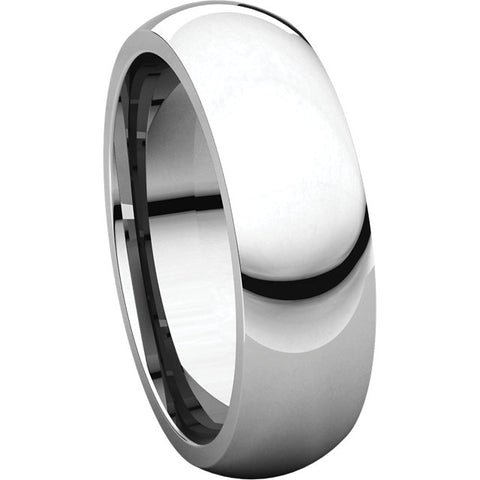 Sterling Silver 6mm Comfort Fit Band, Size 9.5