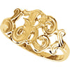 14k Yellow Gold Initial Rings, Size 6 14k Yellow Gold Initial Rings, Size 6