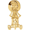 14K Yellow Gold Little Red Tricycle Lapel Pin 14K Yellow Gold Little Red Tricycle Lapel Pin
